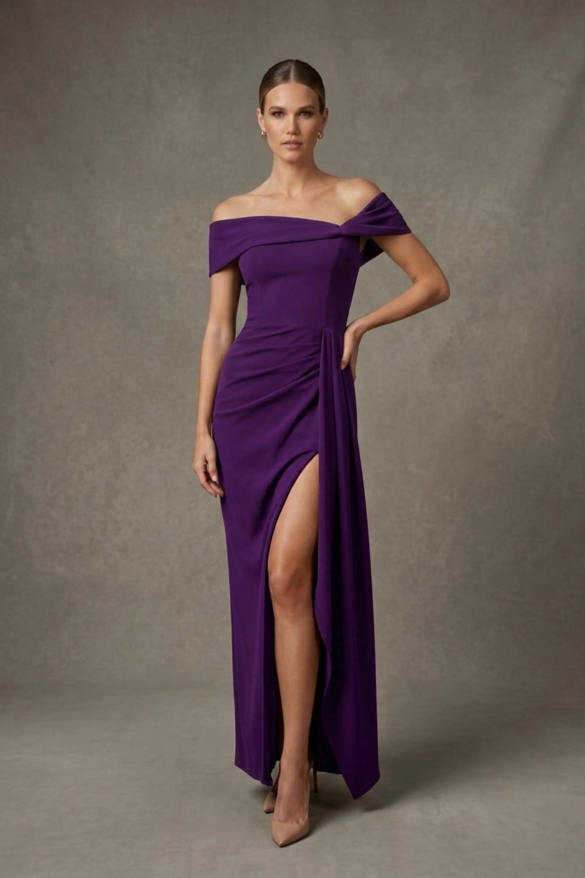 Othello Off-The-Shoulder Drape Maxi Dress
