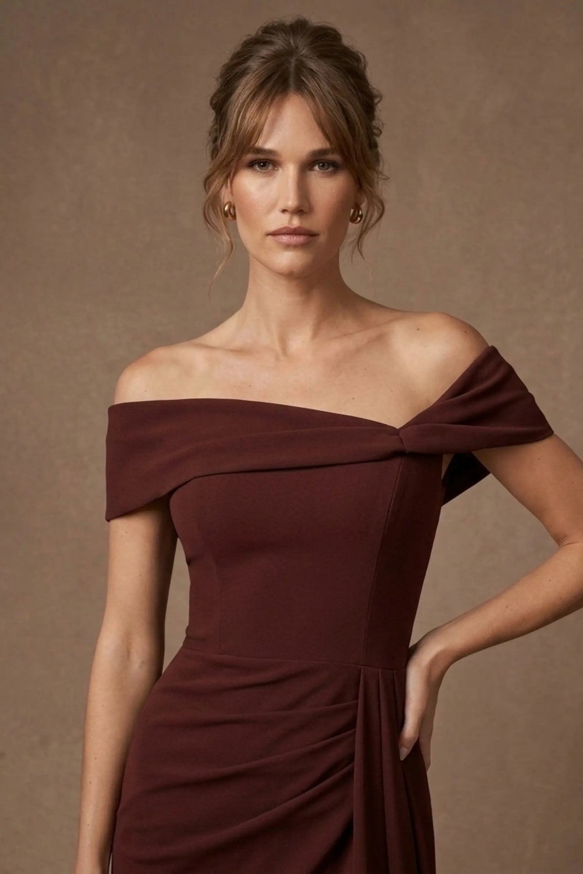 Othello Off-The-Shoulder Drape Maxi Dress
