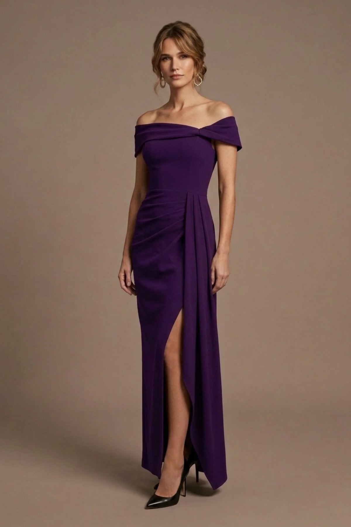 Othello Off-The-Shoulder Drape Maxi Dress
