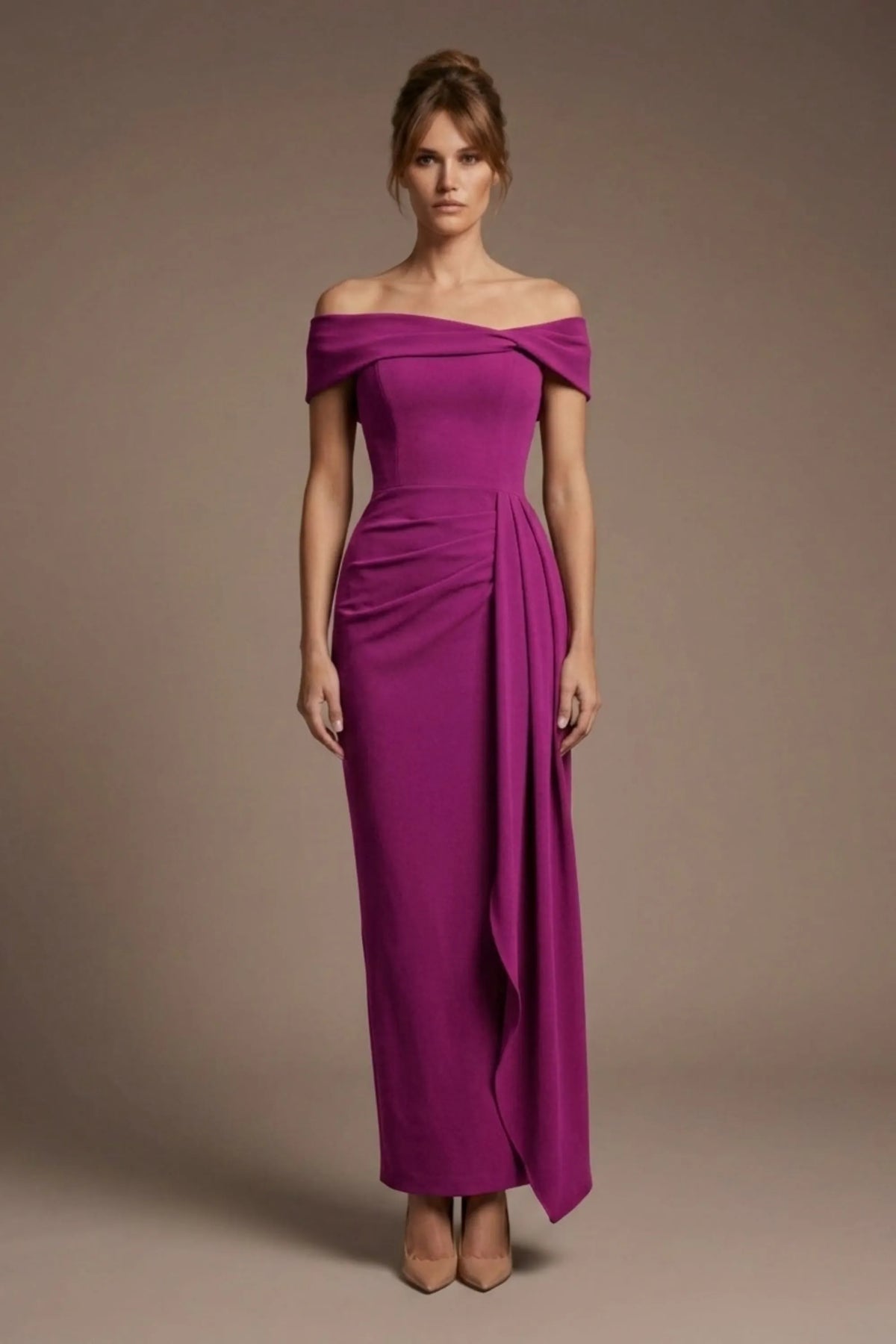 Othello Off-The-Shoulder Drape Maxi Dress
