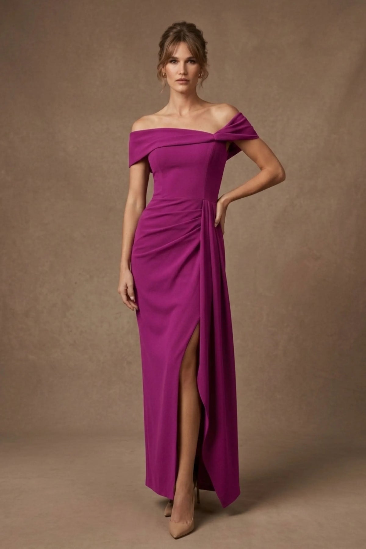 Othello Off-The-Shoulder Drape Maxi Dress
