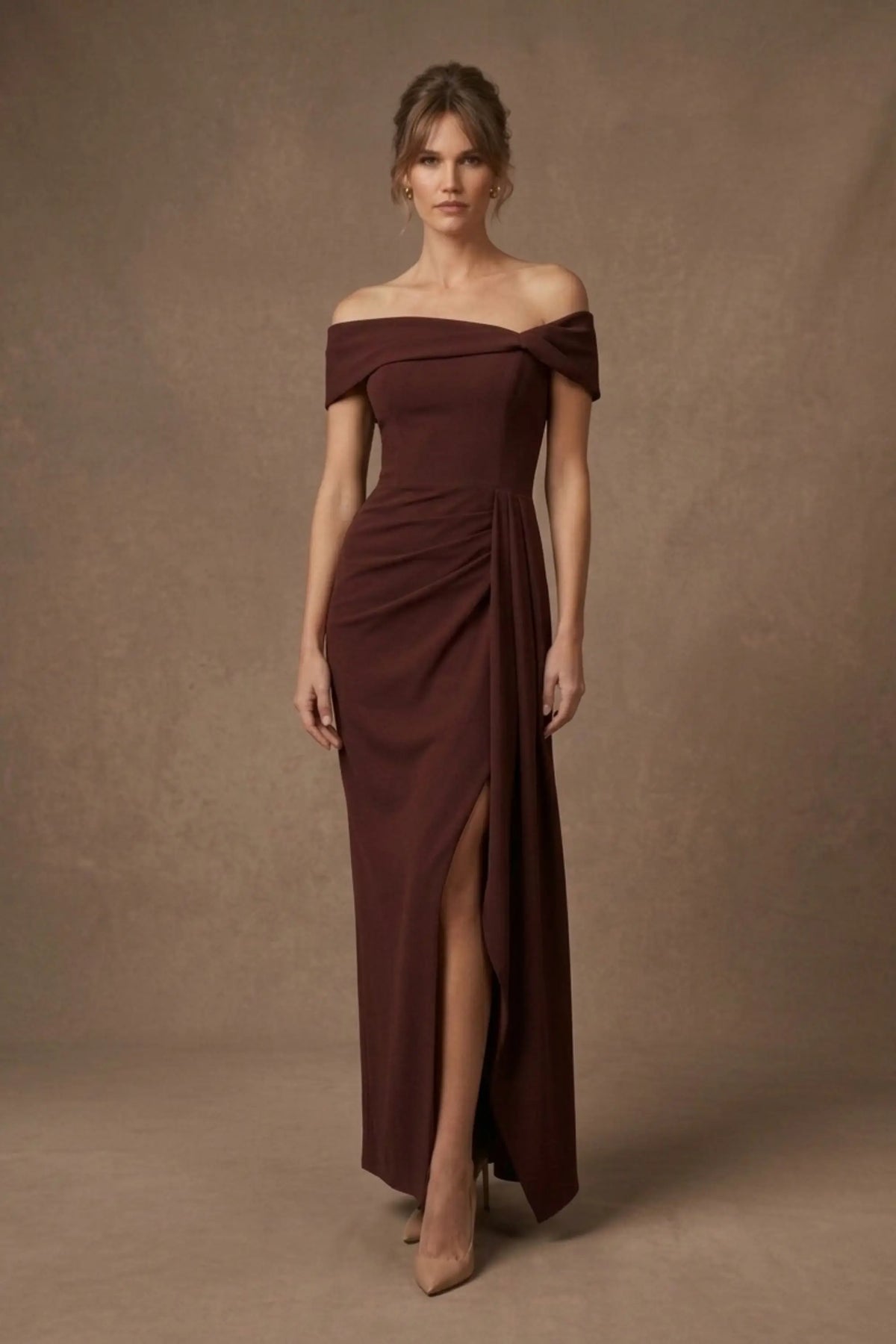 Othello Off-The-Shoulder Drape Maxi Dress
