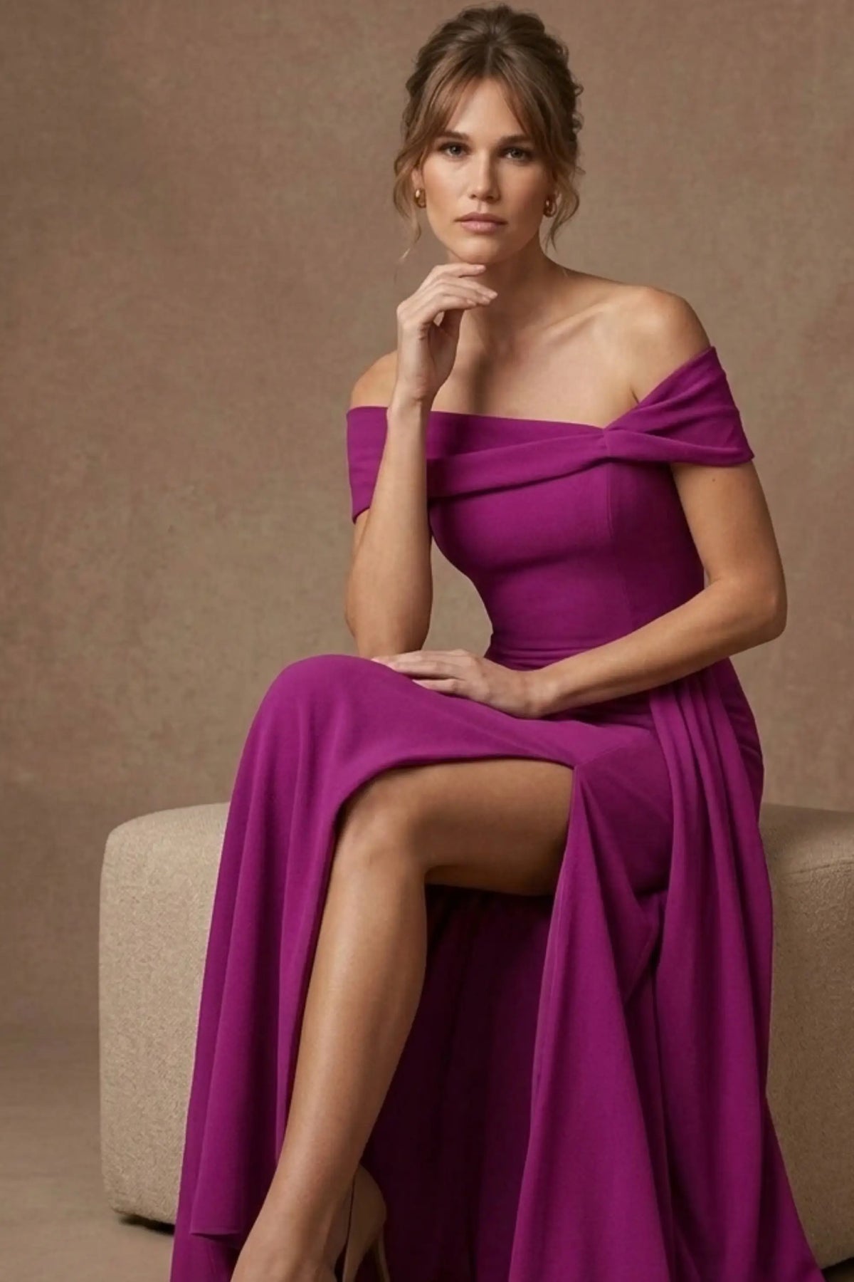 Othello Off-The-Shoulder Drape Maxi Dress
