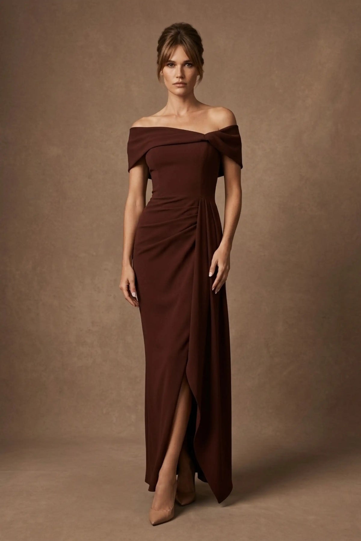 Othello Off-The-Shoulder Drape Maxi Dress
