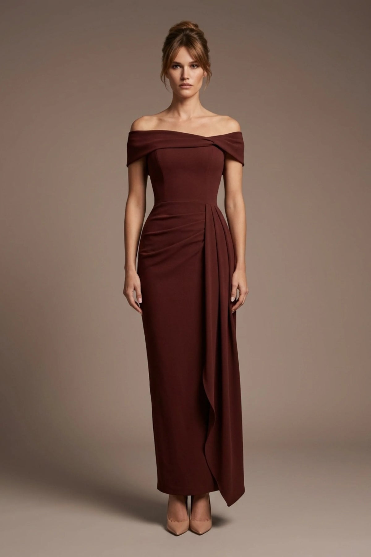 Othello Off-The-Shoulder Drape Maxi Dress

