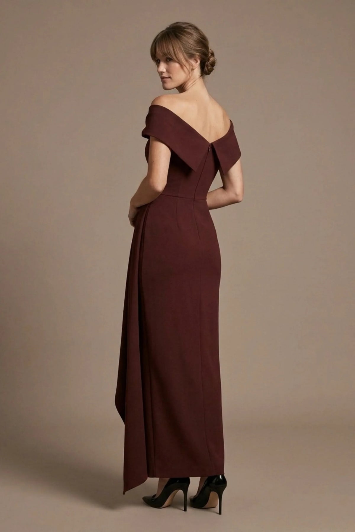 Othello Off-The-Shoulder Drape Maxi Dress
