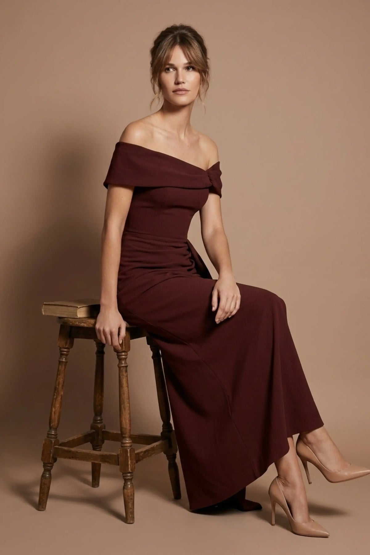 Othello Off-The-Shoulder Drape Maxi Dress
