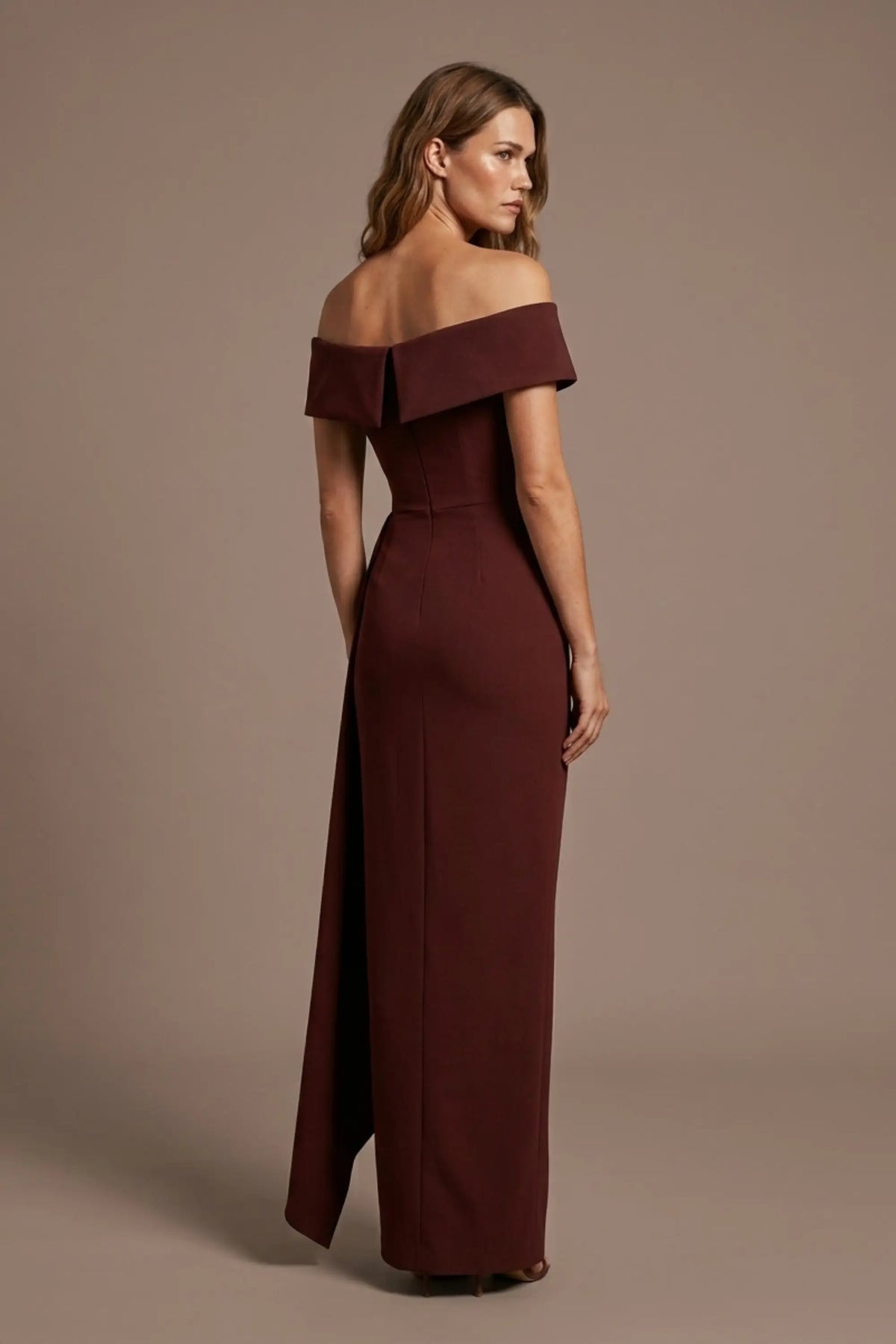 Othello Off-The-Shoulder Drape Maxi Dress

