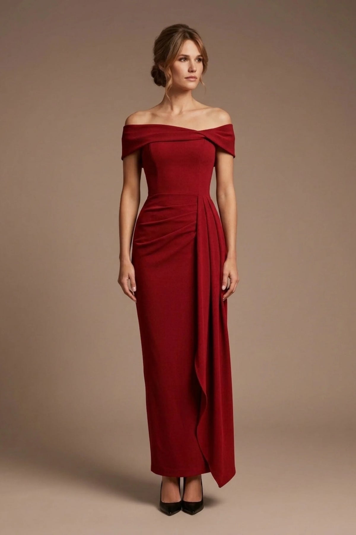 Othello Off-The-Shoulder Drape Maxi Dress
