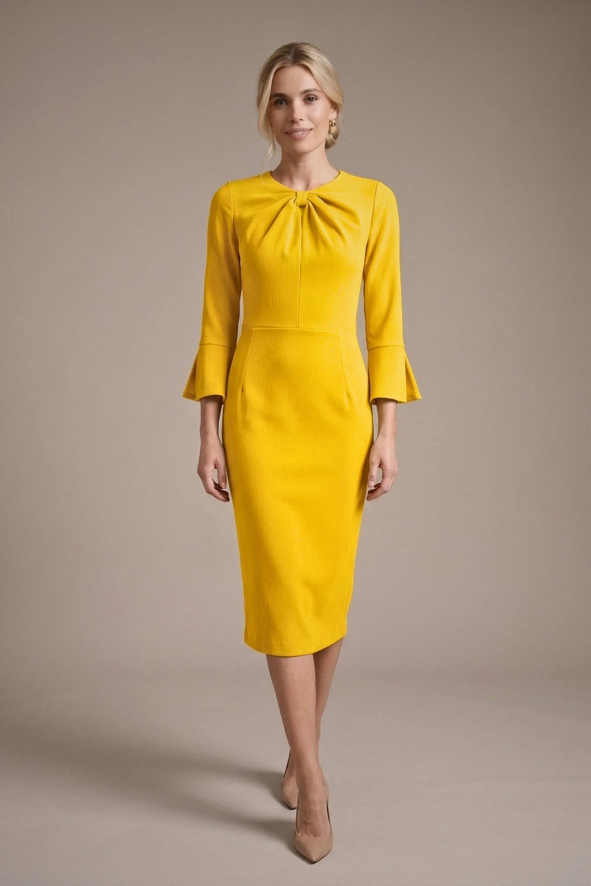 Muirfield Gathered Keyhole Pencil Dress