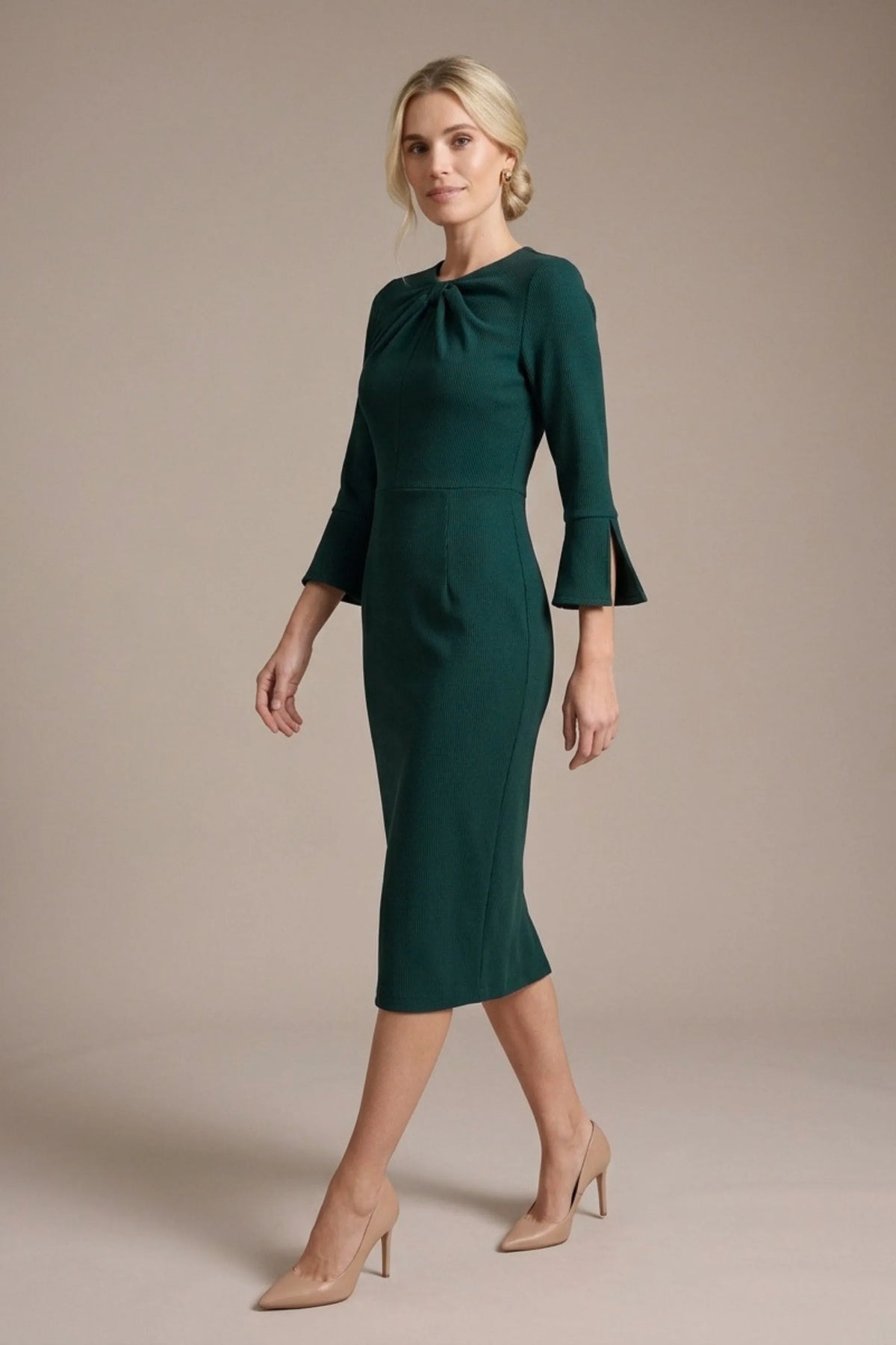 Muirfield Gathered Keyhole Pencil Dress