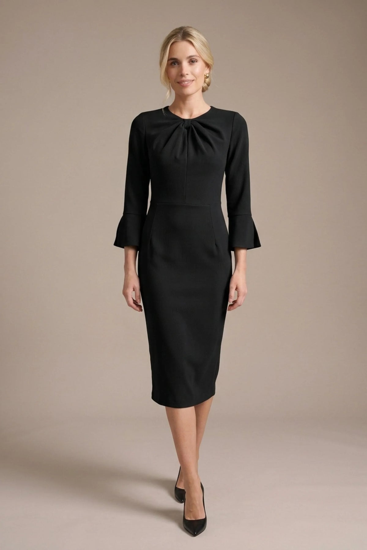 Muirfield Gathered Keyhole Pencil Dress