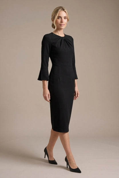Muirfield Gathered Keyhole Pencil Dress