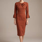 Muirfield Gathered Keyhole Pencil Dress