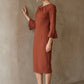 Muirfield Gathered Keyhole Pencil Dress