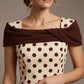 Norfolk Contrast Spot Shawl Dress