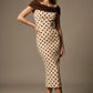 Norfolk Contrast Spot Shawl Dress