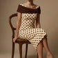 Norfolk Contrast Spot Shawl Dress