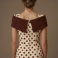 Norfolk Contrast Spot Shawl Dress