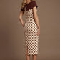 Norfolk Contrast Spot Shawl Dress