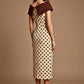 Norfolk Contrast Spot Shawl Dress