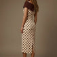 Norfolk Contrast Spot Shawl Dress