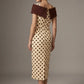 Norfolk Contrast Spot Shawl Dress