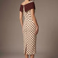 Norfolk Contrast Spot Shawl Dress