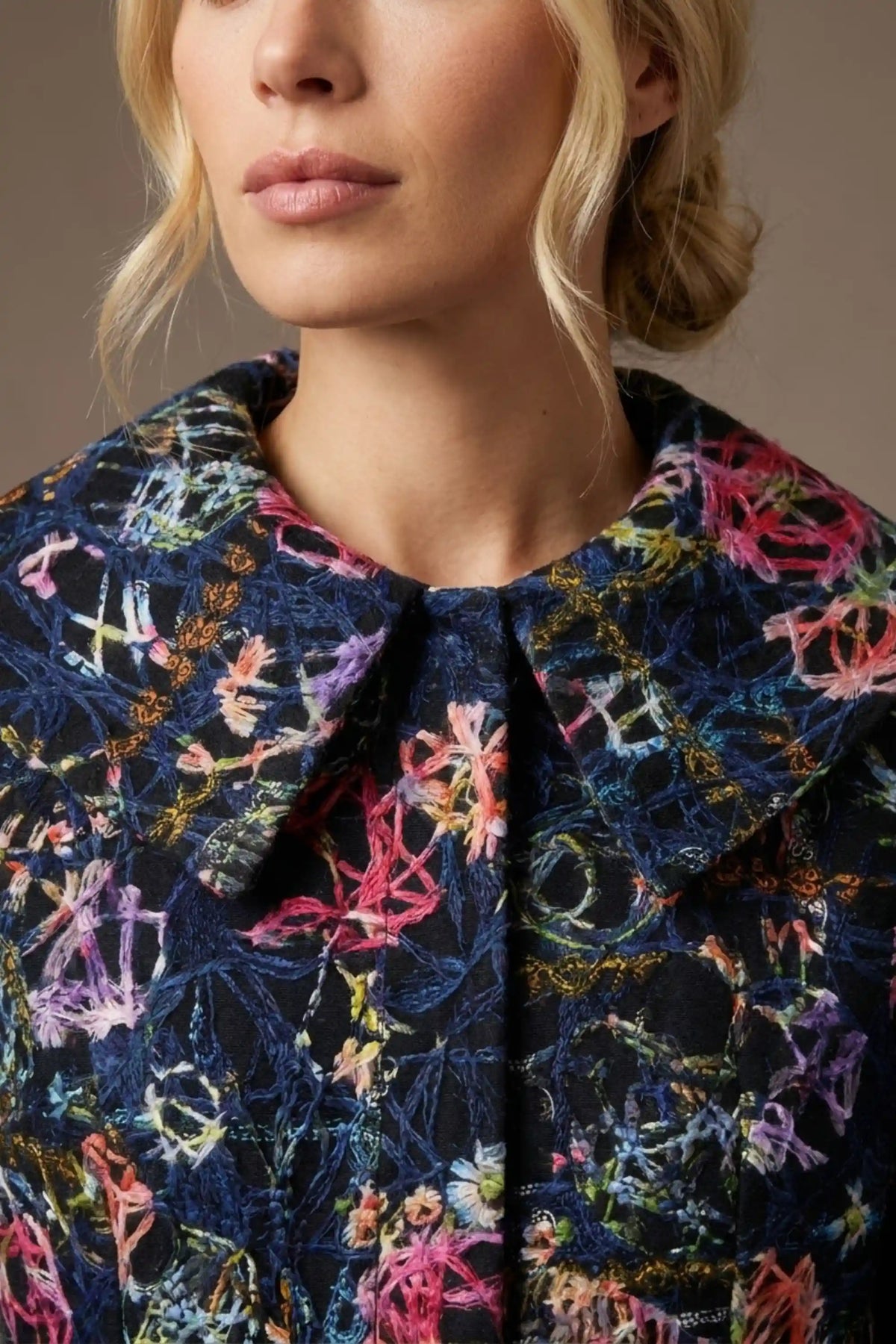 Brianca Floral Embroidered Coat