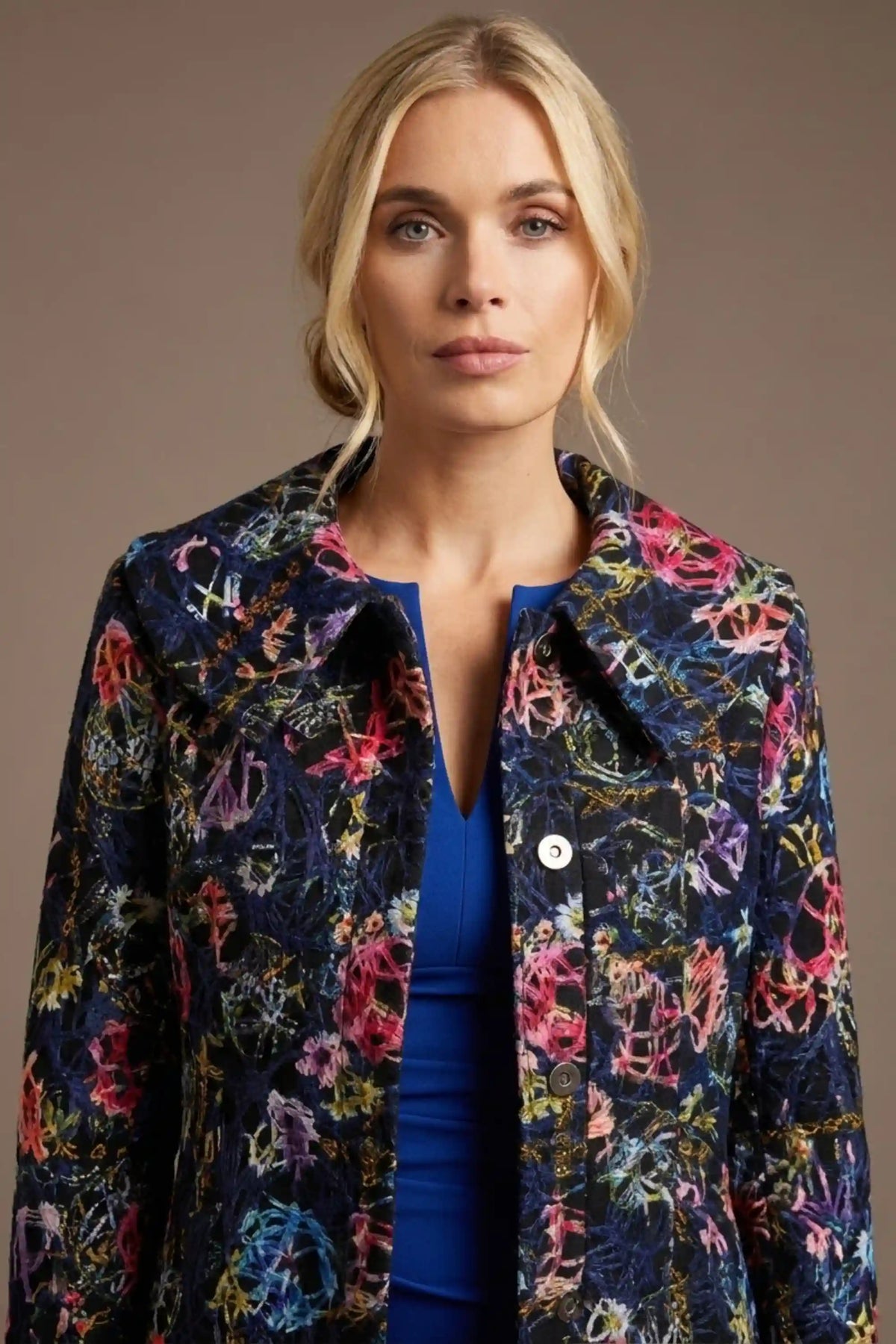 Brianca Floral Embroidered Coat