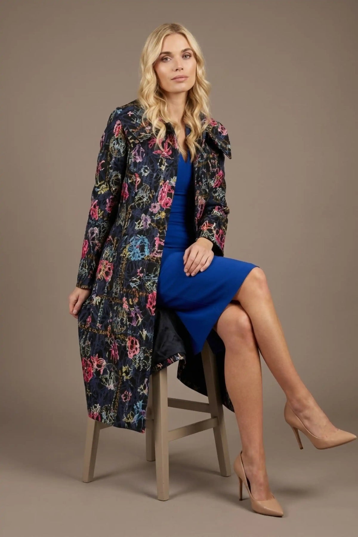 Brianca Floral Embroidered Coat