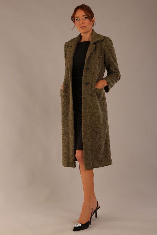 Ambrose Boucle Midi Coat 