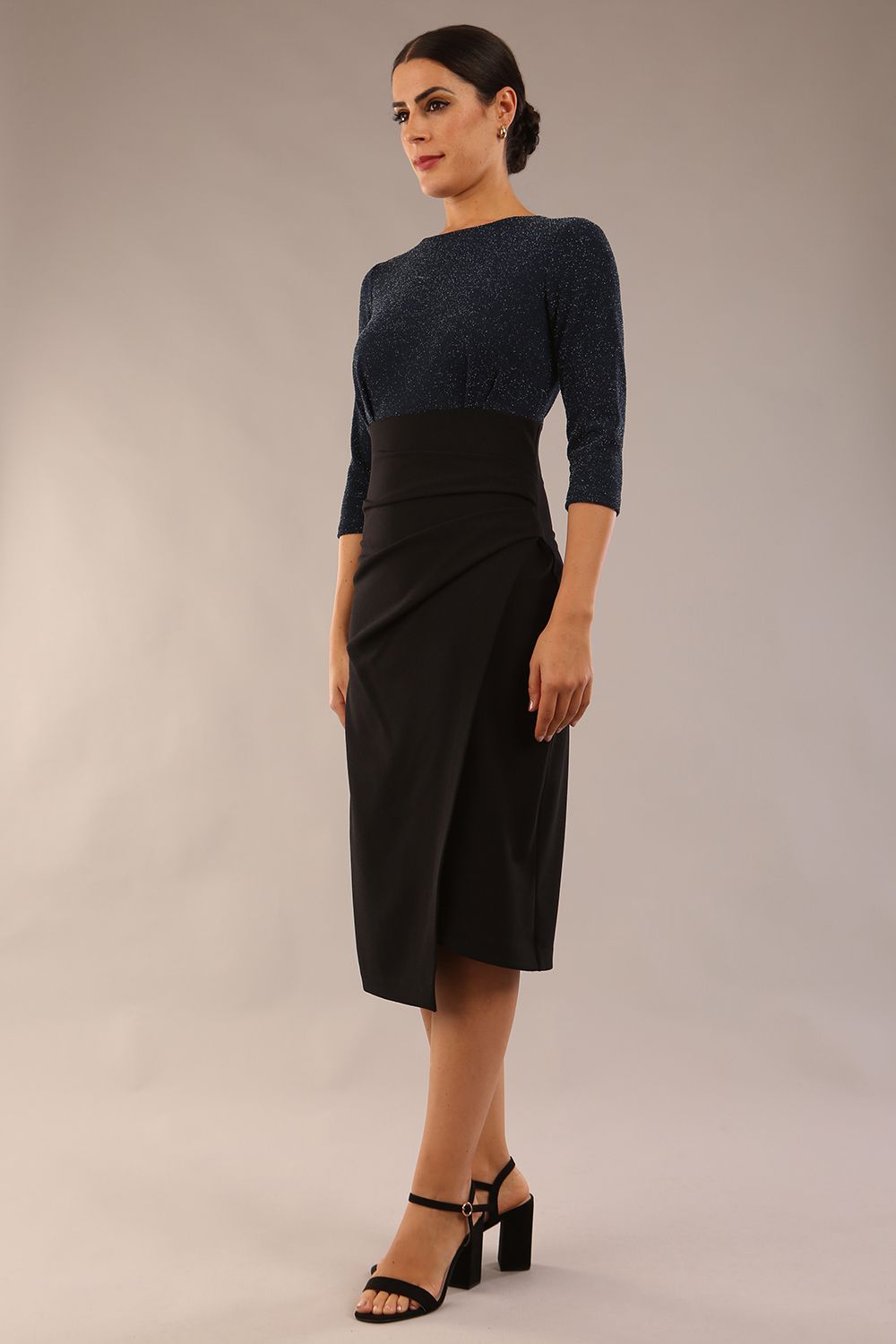 Aprilia Contrast Sparkle Dress 