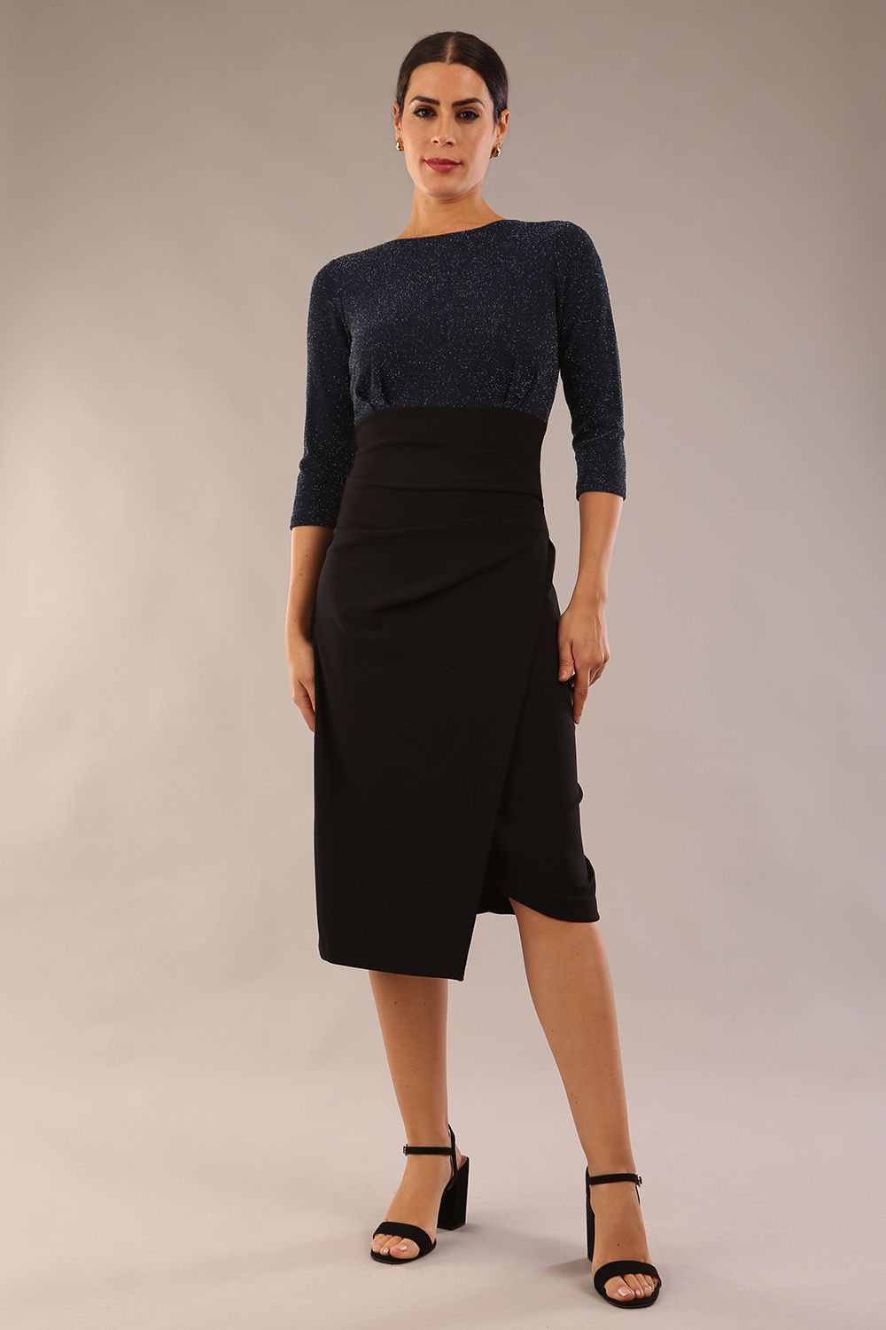 Aprilia Contrast Sparkle Dress 