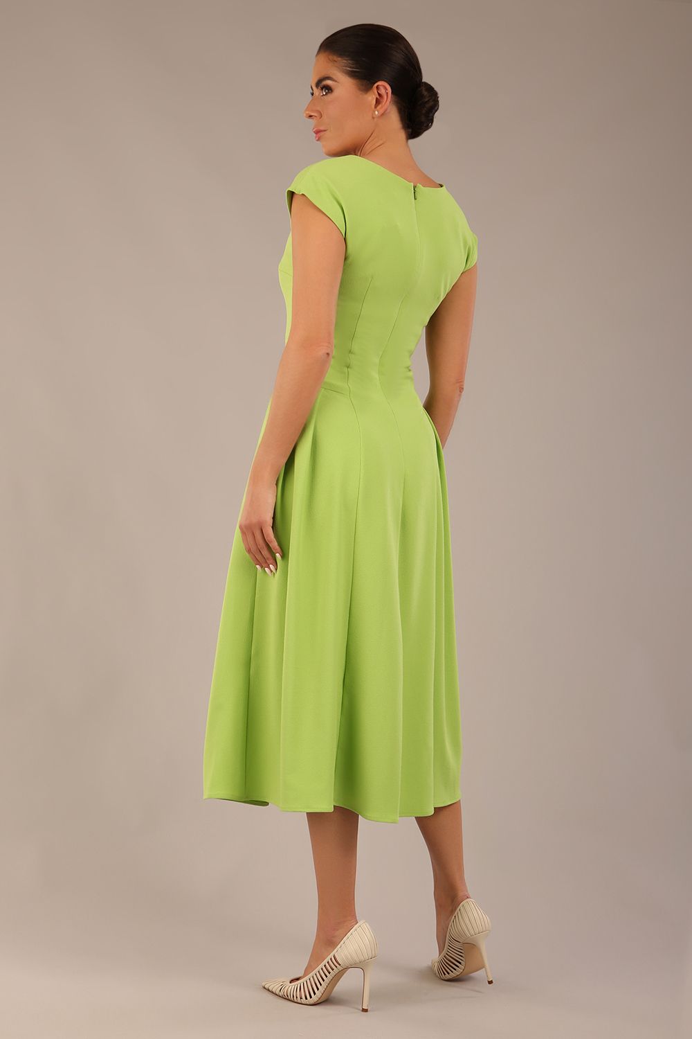 Audrey A-line Midi Dress With Pockets 