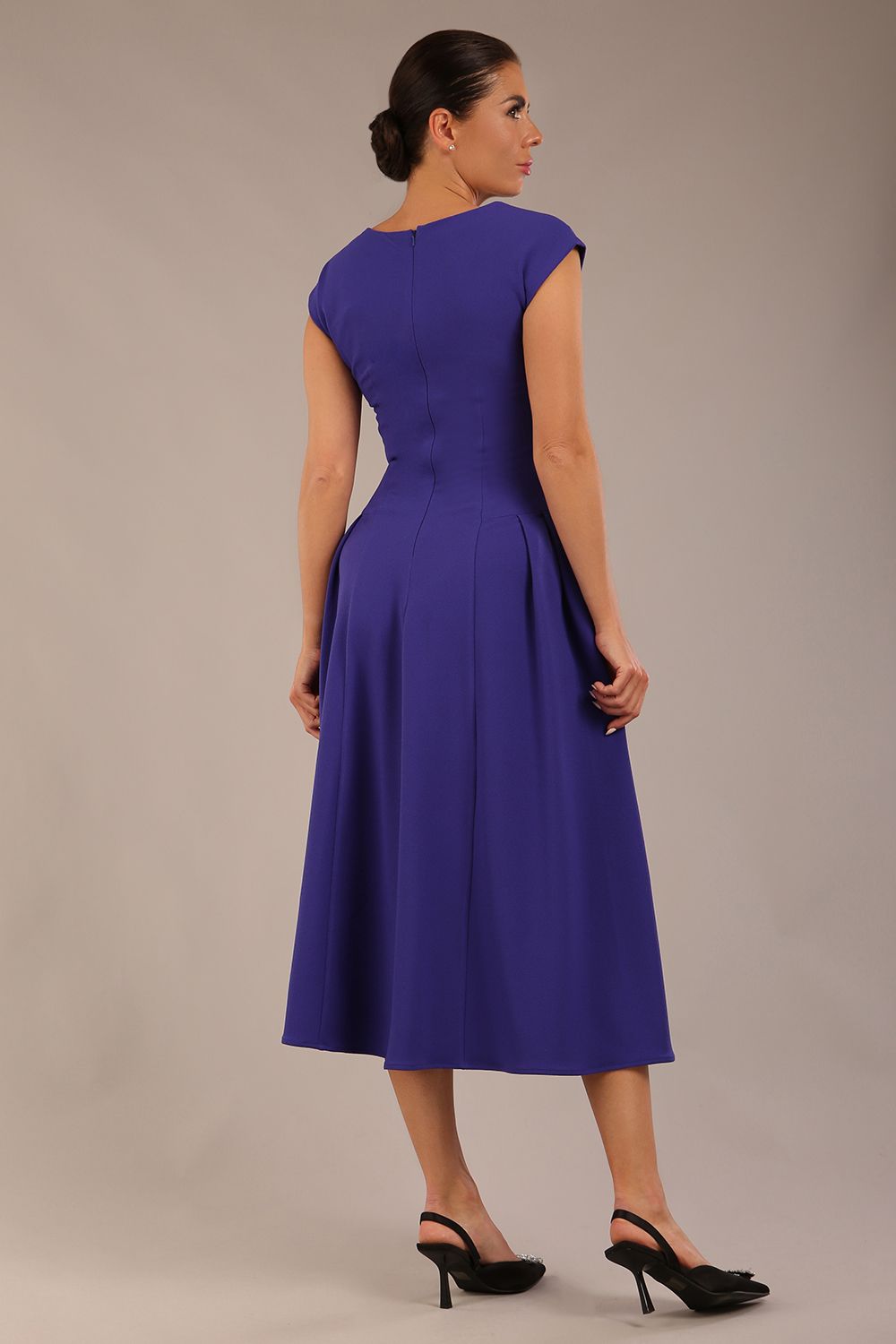 Audrey A-line Midi Dress With Pockets 
