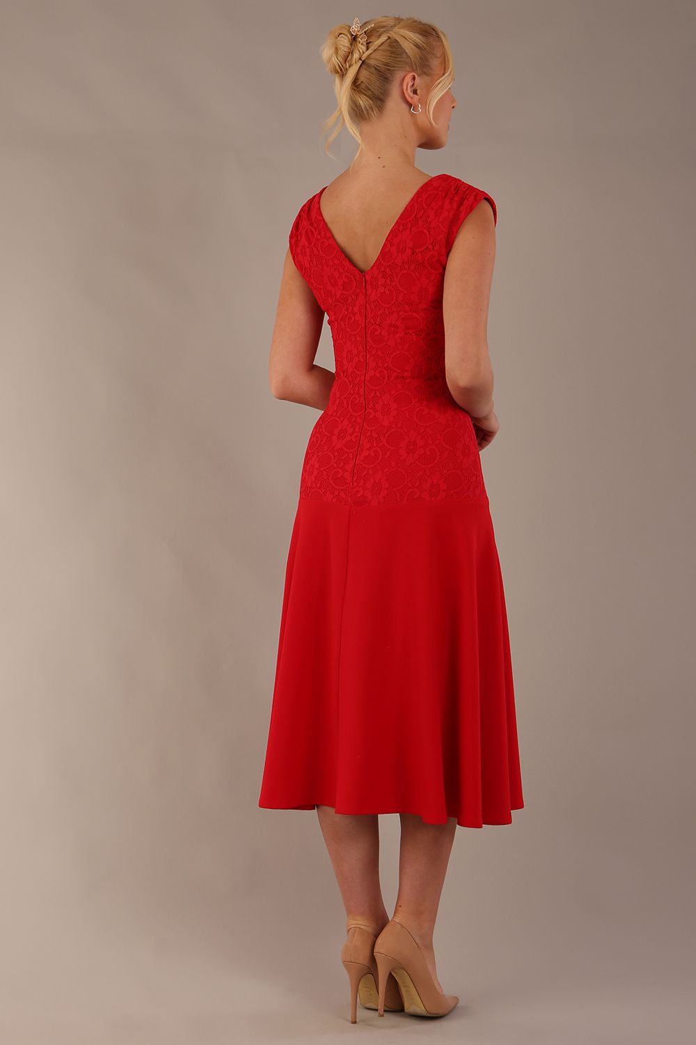 Ayesha Lace Bodice A-Line Dress 