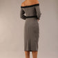 Brittany Off Shoulder Bow detail Pencil Dress 