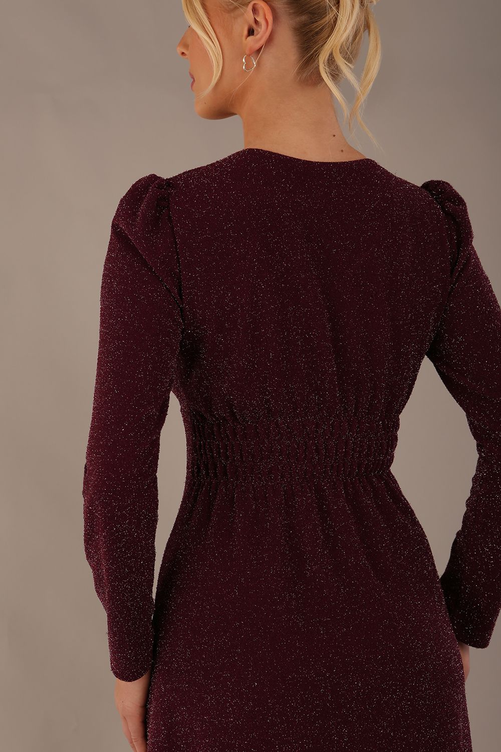 Calvert Sparkle Wrap V-Neck Dress 