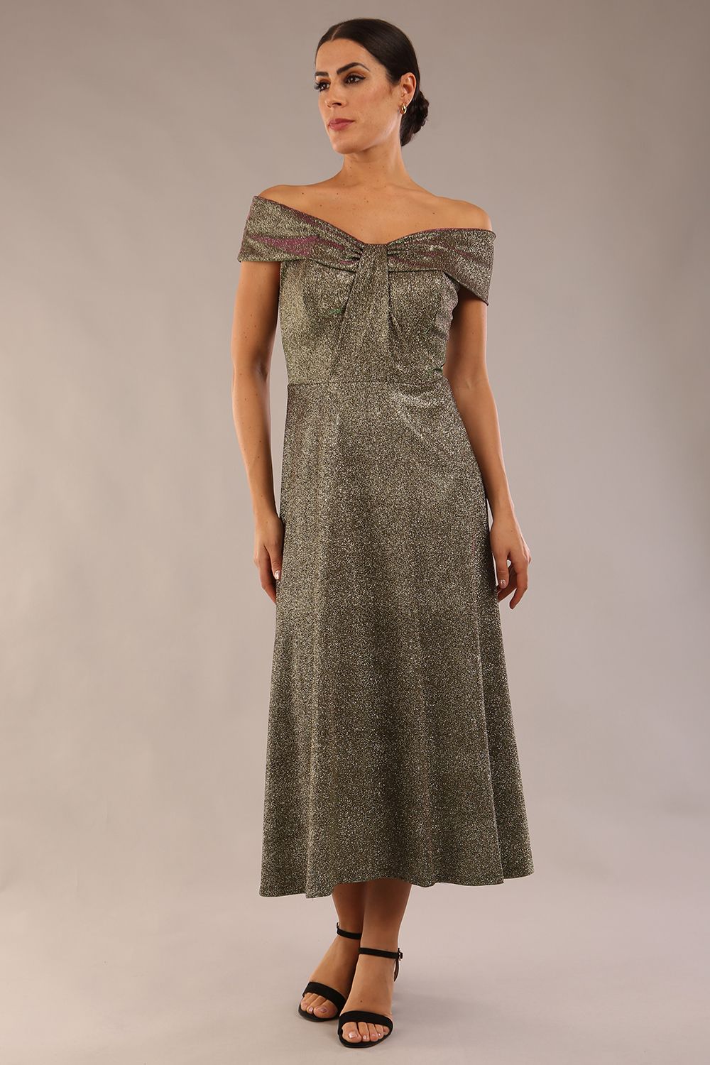 Capri A-Line Midaxi Glitter Dress 