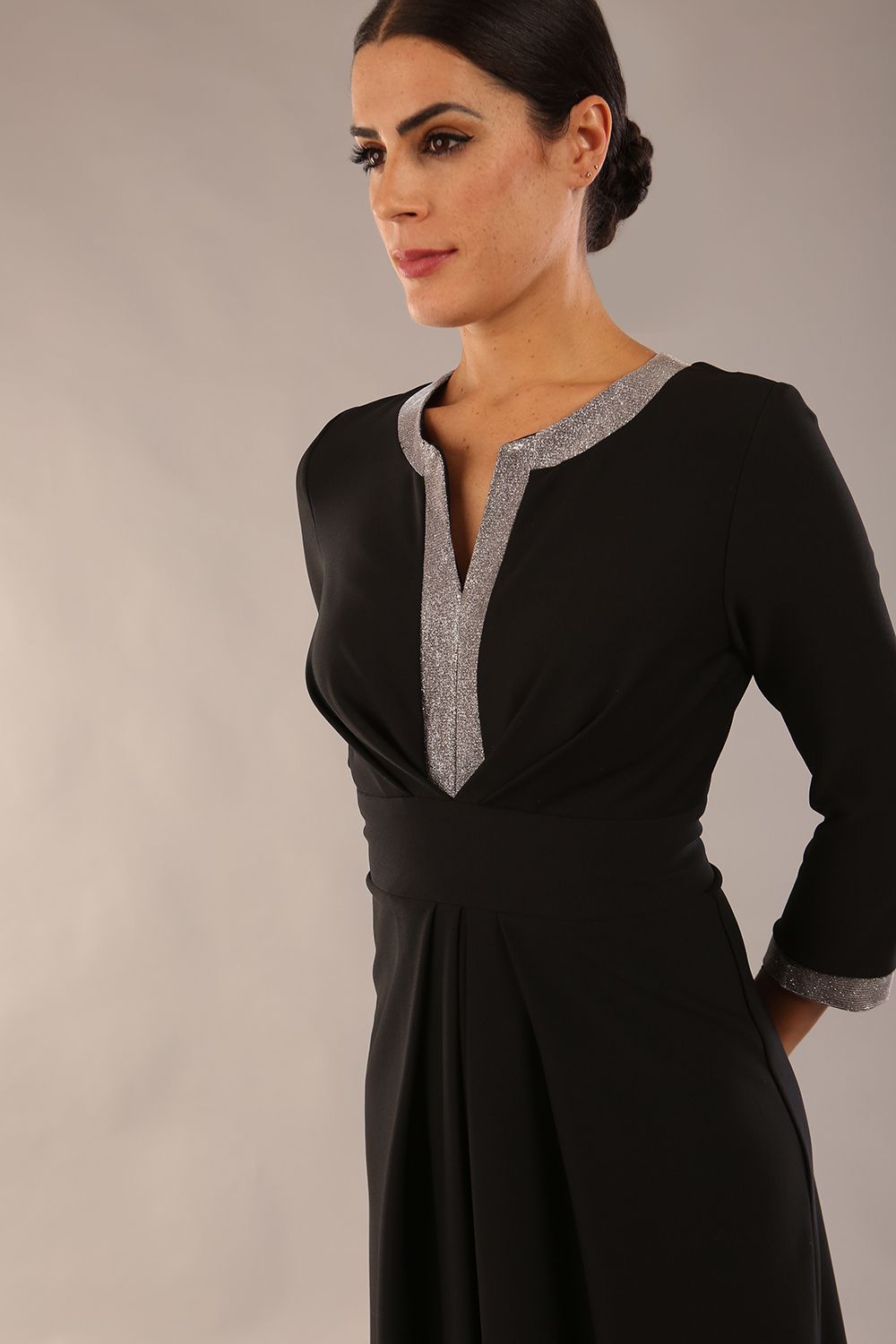 Carolyn A-line Midi Length Dress 