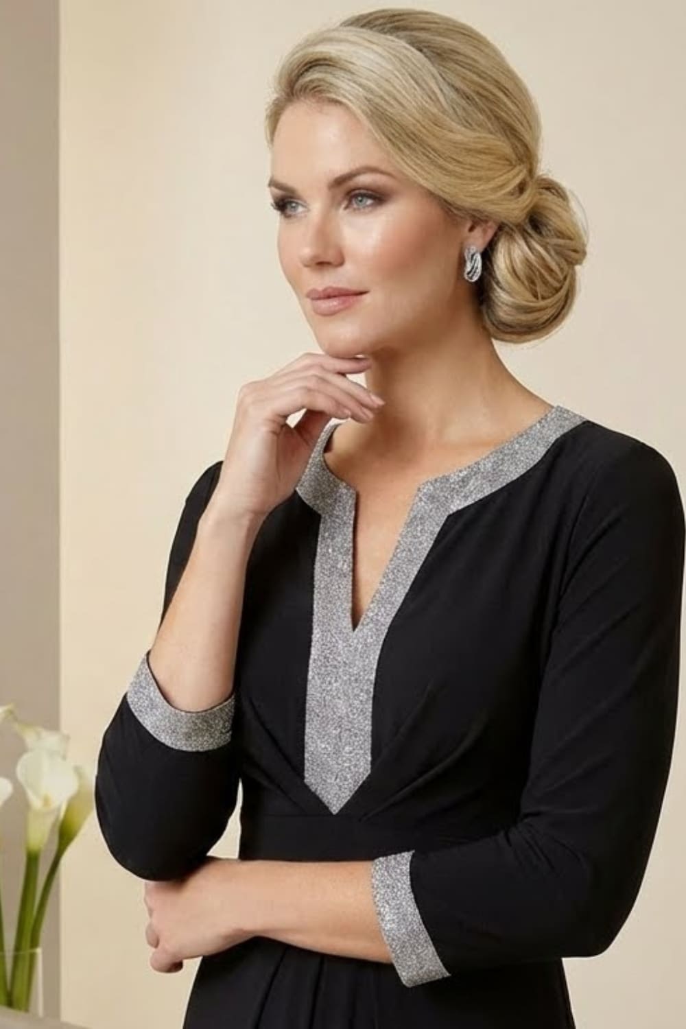 Carolyn A-line Midi Length Dress 