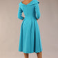 Chesterton 3/4 Sleeve A-Line Dress 