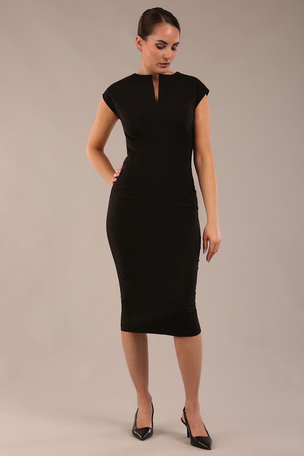 Claire Cap Sleeve Pencil Dress 