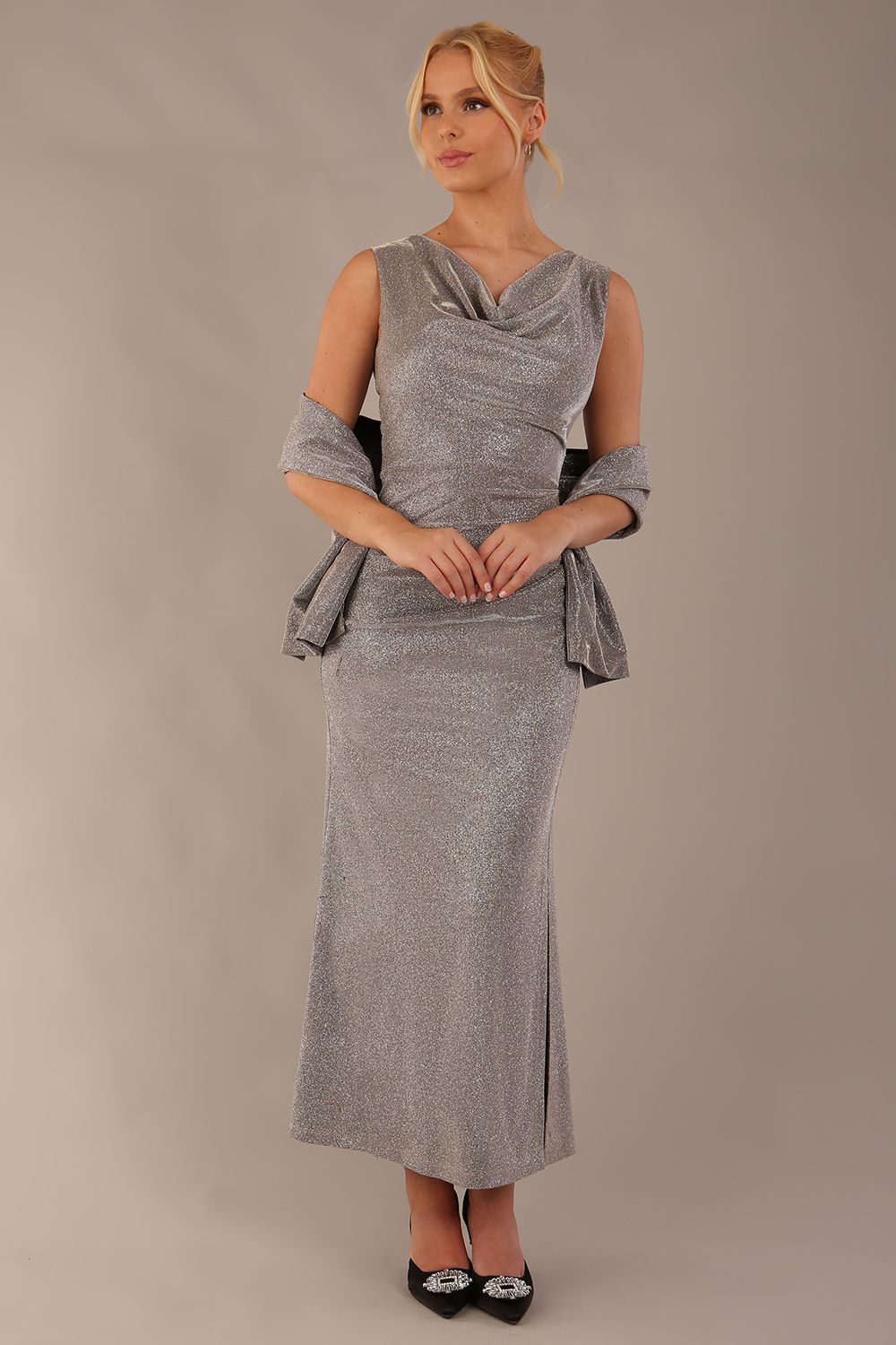 Clivendon Statement Glitter Maxi Dress 