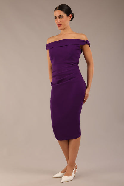 Cloud Off Shoulder Pencil Dress 