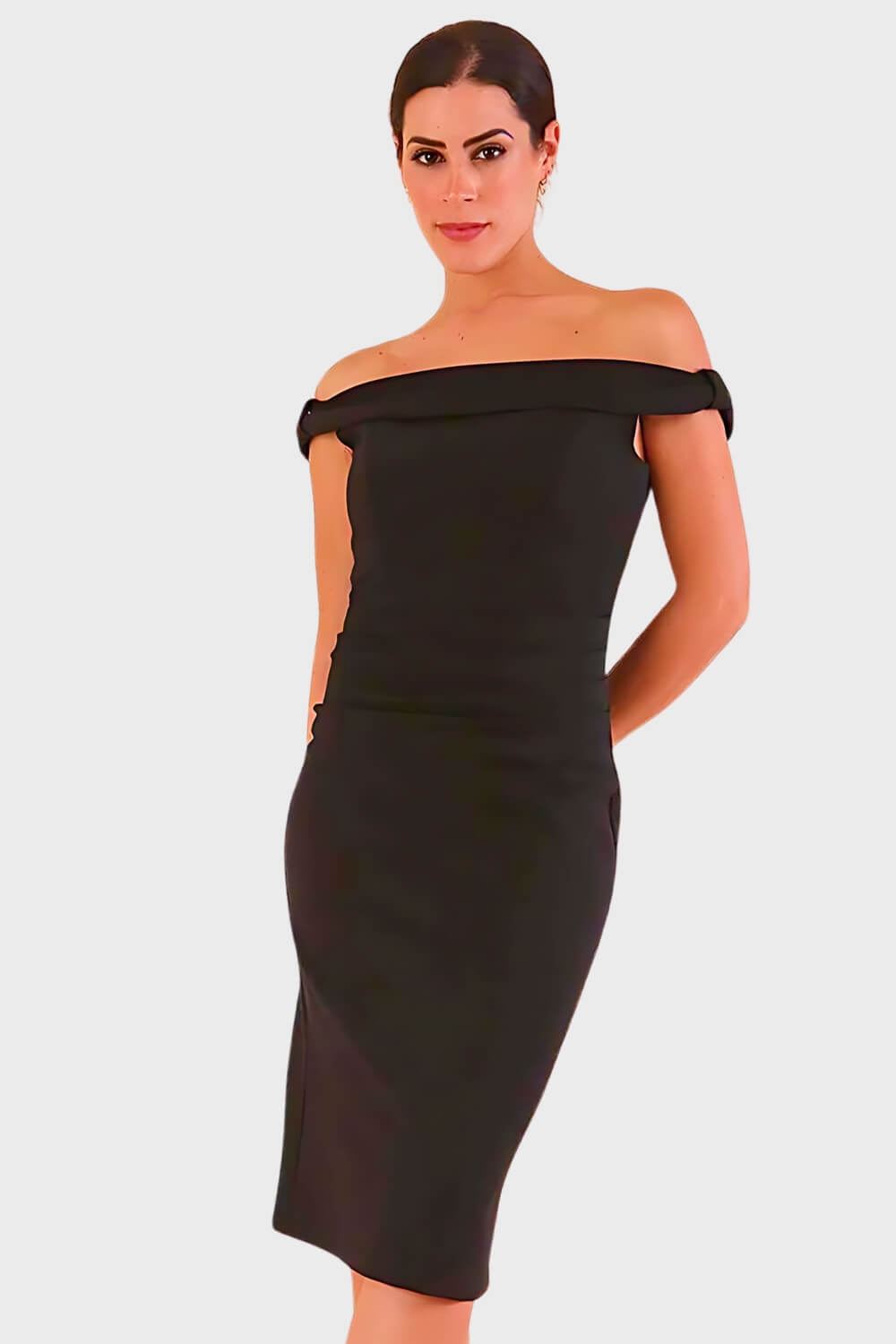 Cloud Off Shoulder Pencil Dress – DivaCatwalk.com