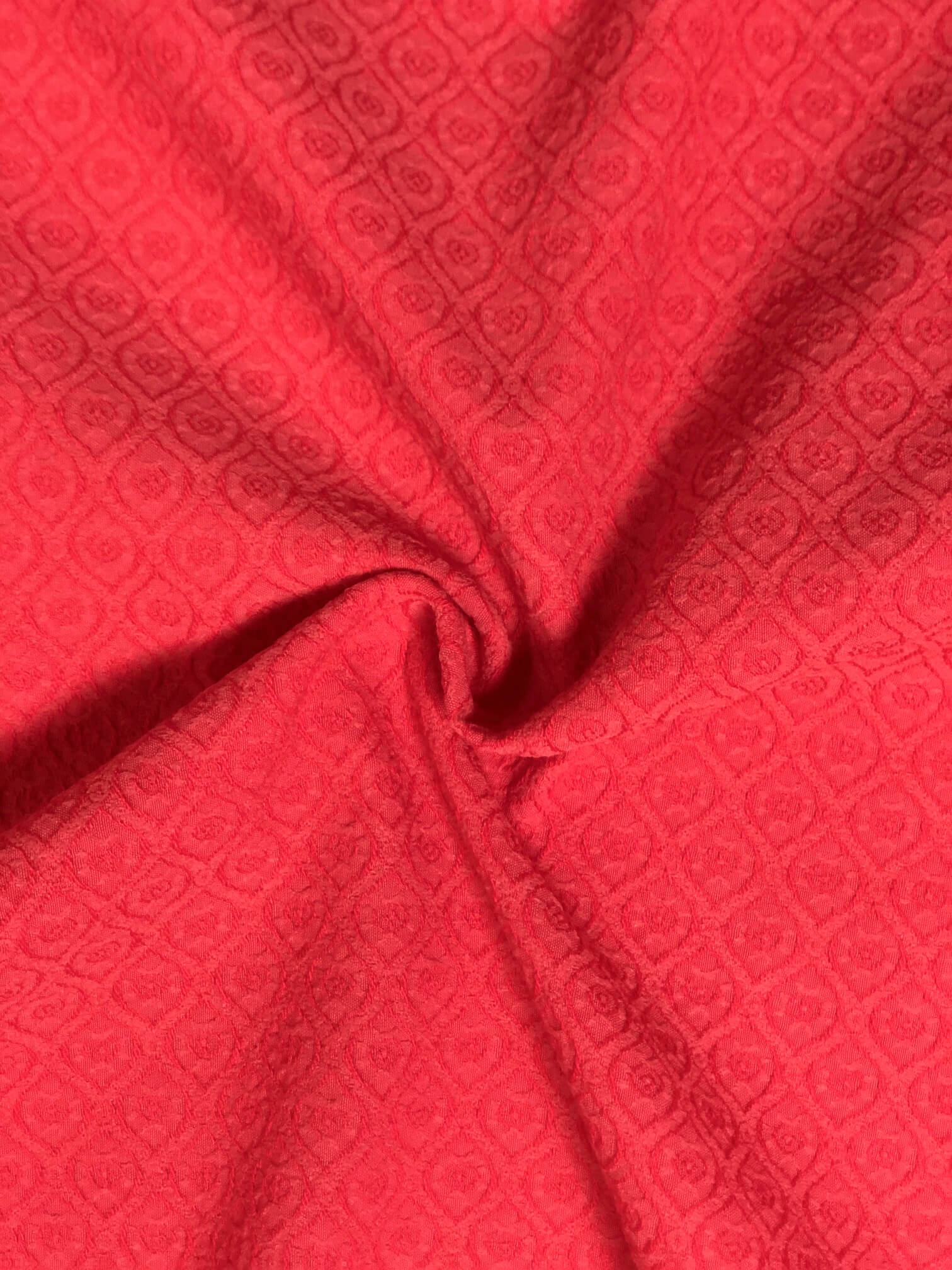 Image of Coral Colour Tex-Stretch Fabric