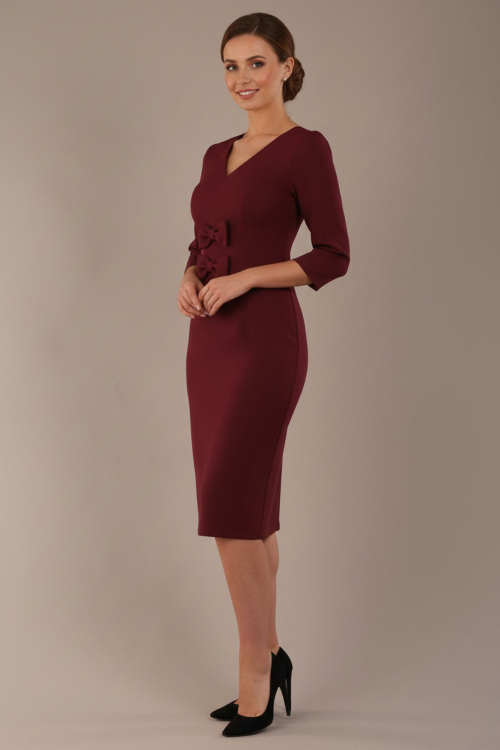 Corniche Double Bow Pencil Dress 