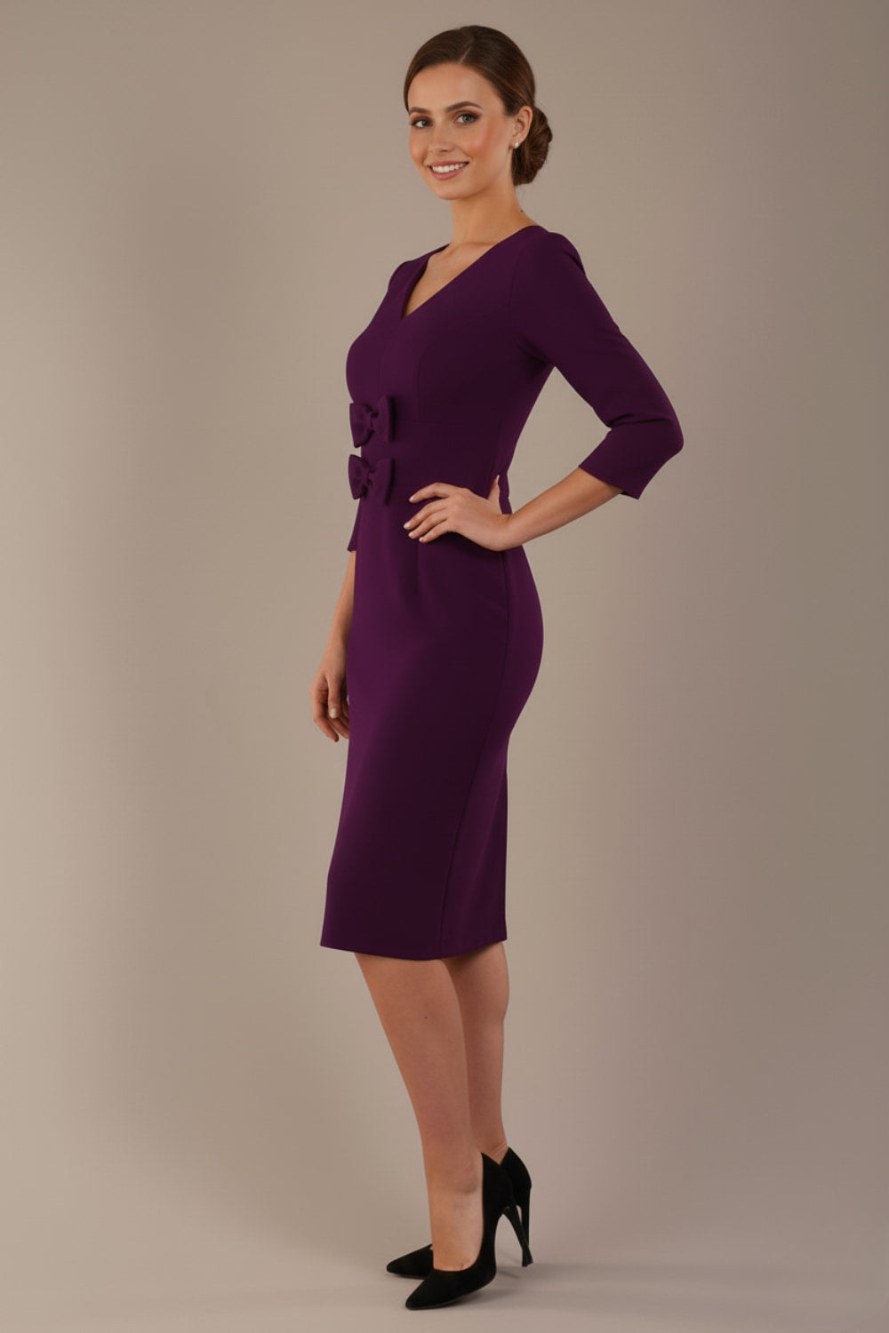 Corniche Double Bow Pencil Dress 